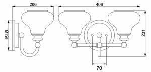 Hinkley HK-AINSLEY2-BATH - LED Nástenné svietidlo AINSLEY 2xG9/3,5W/230V chróm