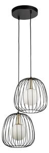 Luster na lanku BELL 2xG9/12W/230V čierna/zlatá