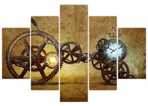 Obraz strojčekov historických hodín (150x105 cm)