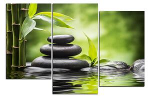 Obraz na plátne - Zen kamene a bambus 1193D (90x60 cm)