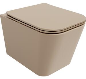 Mexen Teo WC misa Rimless s pomaly padajúcim sedátkom, duroplast, cappucino matná - 30854064