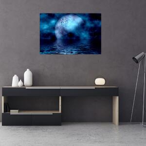 Obraz Mesiaca nad hladinou mora (90x60 cm)