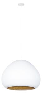 Luster na lanku LAVA 1xE27/15W/230V biela/zlatá