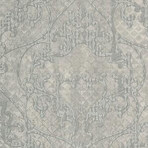Sivá vliesová tapeta, Zámocký vzor, Ornamenty 28517, Kaleido, Limonta