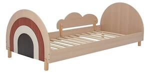 MUZZA Detská posteľ Charli 90 x 200 cm hnedá