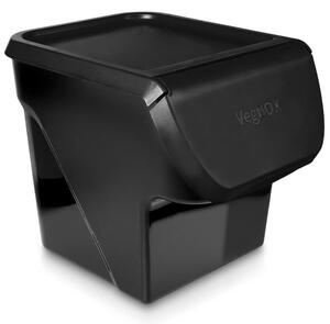 VILDE Úložný box na zemiaky a cibuľu s vetraním, VEGBOX čierny (14l - 10kg zemiakov)