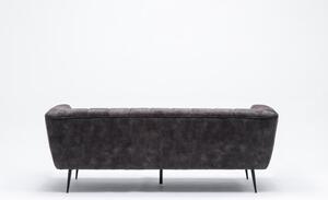 Sofa Noblesse 225cm zamat sivá čierna