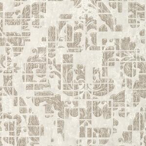 Béžová vliesová tapeta, Zámocký vzor, Ornamenty 28707, Kaleido, Limonta