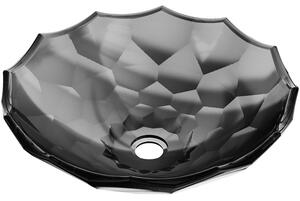 Mexen Inga sklenené umývadlo na dosku 44 x 44 cm, Čierna - 24074470