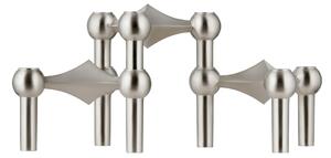 Designový svietnik STOFF Nagel Brushed Chrome – sada 3 ks