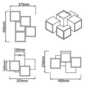 Brilliant - LED Stropné svietidlo CUBIX 5xLED/7,6W/230V 3000K biela