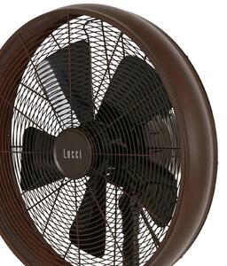 Podstavný ventilátor Beacon Breeze bronzovej farby, okrúhla základňa, tichý, Hnedá / staromosadz, Obývacia izba / jedáleň, kov
