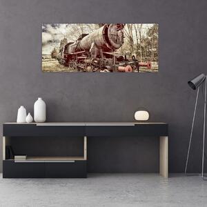 Historický obraz lokomotívy (120x50 cm)