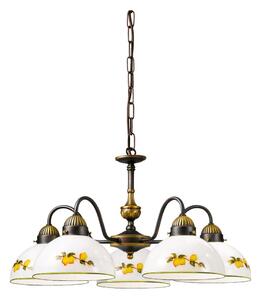 Kolarz 731.85.126 - Luster na reťazi NONNA 5xE27/75W/230V citróny