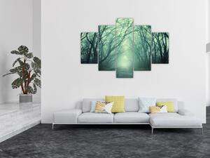 Obraz - Cesta s alejou stromov (150x105 cm)