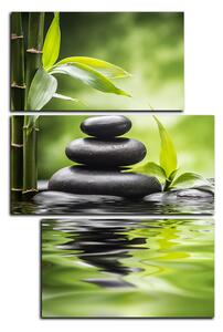 Obraz na plátne - Zen kamene a bambus - obdĺžnik 7193C (90x60 cm)
