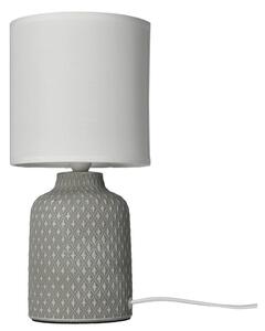 Sivá stolová lampa s textilným tienidlom (výška 32 cm) Iner – Candellux Lighting