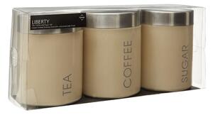 Kovové dózy v súprave 3 ks na kávu/na sypaný čaj – Premier Housewares