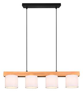 Závesná lampa Cameron, 4-plameňová, biela