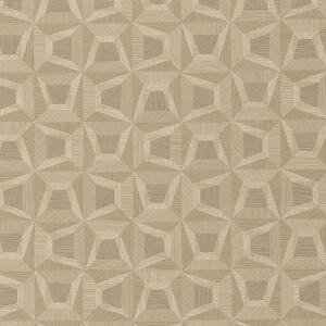 Hnedá vliesová tapeta s geometrickým vzorom 31906, Textilia, Limonta