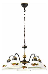 Kolarz 731.85.121 - Luster na reťazi NONNA 5xE27/75W/230V víno/jahody
