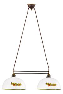 Kolarz 731.82.136 - Luster na lanku NONNA 2xE27/75W/230V víno/jahody