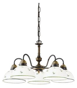 Kolarz 731.85.20 - Luster na reťazi NONNA 5xE27/75W/230V zelená