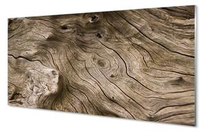 Sklenený obklad do kuchyne Drevo uzlov obilia 100x50 cm