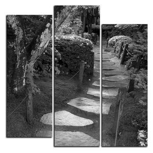 Obraz na plátne - Chodník po daždi - štvorec 3188QC (75x75 cm)