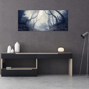 Obraz - Les v hmle (120x50 cm)