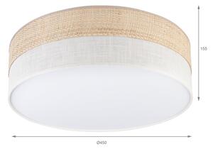 Stropné svietidlo SIRJA BOHO 2xE27/15W/230V pr. 45 cm béžová/krémová