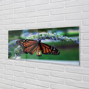 Sklenený obraz Motýľ na kvetine 120x60 cm 2 Prívesky