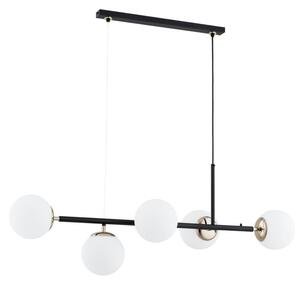 Luster na lanku DANSA 5xE14/10W/230V čierna/zlatá