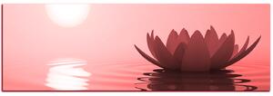 Obraz na plátne - Zen lotus - panoráma 5167CA (105x35 cm)