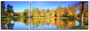 Obraz na plátne - Jesenný park - panoráma 5175B (150x50 cm)
