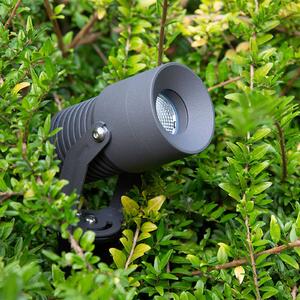 EVN Merlo LED záhradný reflektor so zemným hrotom, 3000K, 10W, Čierna, Hliník, Moderný, Vonkajše bodové svietidlo / bodateľné do zeme