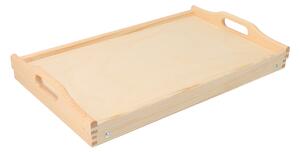ČistéDrevo Drevený servírovací stolík do postele 50x30 cm - nelakovaný