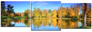 Obraz na plátne - Jesenný park - panoráma 5175E (150x50 cm)