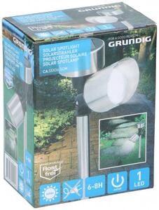 Solárna záhradná lampa Ø5,5x36,5cm sivá