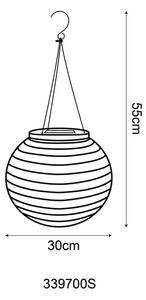 Globo 339700S - LED Závesné solárne svietidlo LED/0,5W/3V IP44 béžová