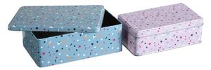 Dekoratívne kovové úložné boxy s vekom v súprave 2 ks Stellar – Premier Housewares