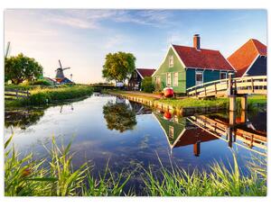 Obraz holandských mlynov (70x50 cm)