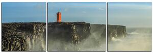 Obraz na plátne - Maják v búrke - panoráma 5183C (150x50 cm)