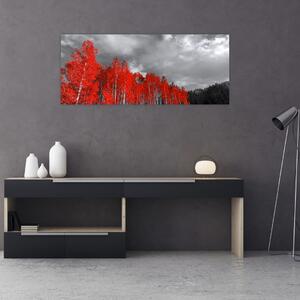Obraz - Stromy vo farbe jesene (120x50 cm)