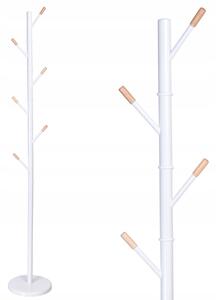 ViaDomo Via Domo - Kovový vešiak Capello - biela/prírodná - 28x168 cm