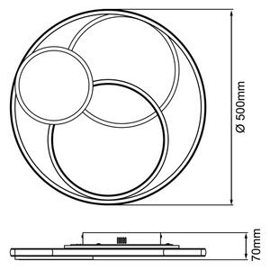 Brilliant - LED St. stropné svietidlo RUNDA LED/50W/230V 3000-6500K čierna + DO