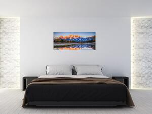Obraz zasnežených horských štítov (120x50 cm)