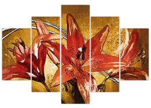 Obraz kvetov ľalií (150x105 cm)
