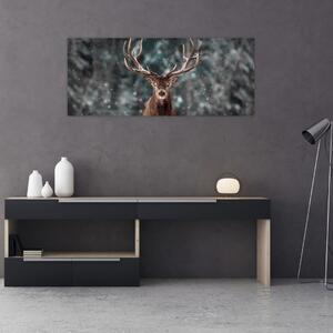 Obraz - Majestátnosť jeleňa (120x50 cm)