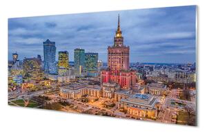 Nástenný panel  Warsaw Panorama západu slnka 100x50 cm
